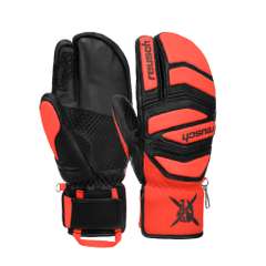 Manusi ski REUSCH Worldcup Warrior Lobster - Black/Fluo Red